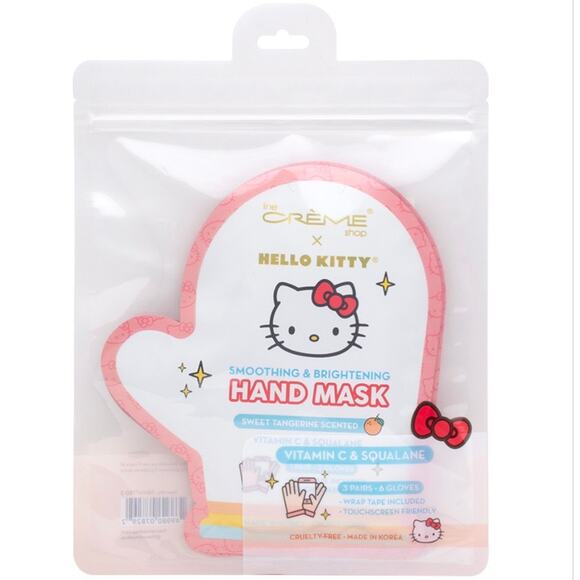 K-Care: the CREME SHOP X HELLO KITTY Sweet Tangerine Scented Hand Mask Set Of 3 - Picture 1 of 1